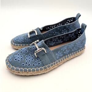 BCBGeneration Tannia Espadrille Flat Shoes Women's Blue Size US6.5M EU37